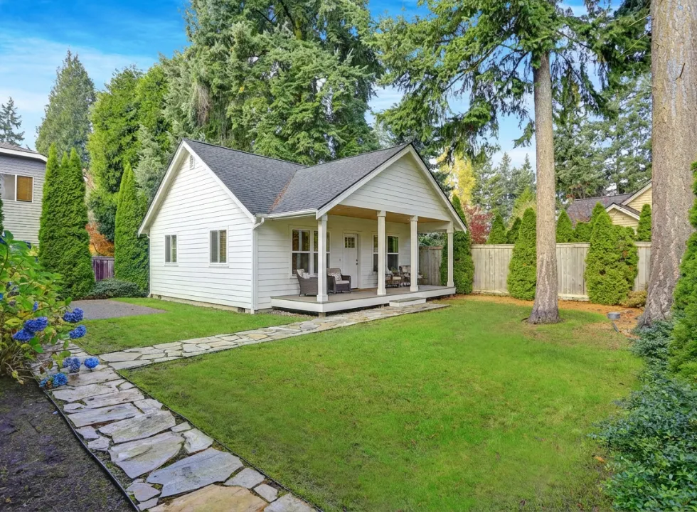 Detached ADU construction in Los Angeles backyard