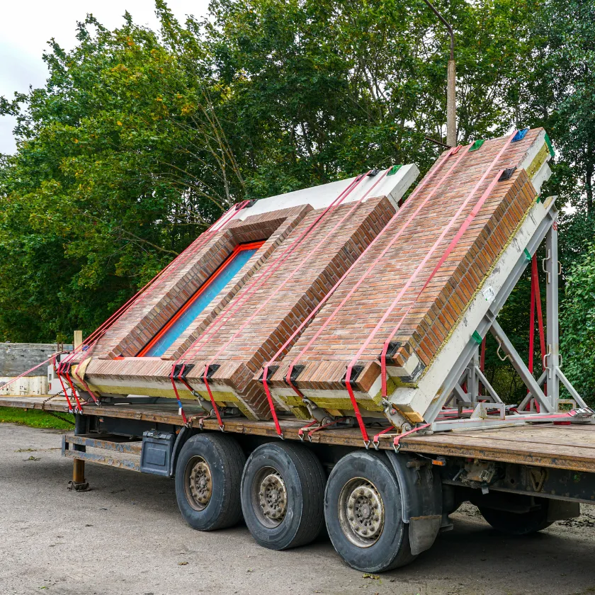 Prefab ADU Los Angeles modular unit delivery on truck ready for installation